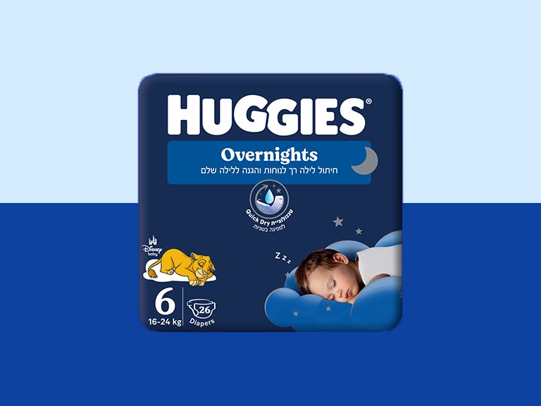 Huggies Overnights מידה 6